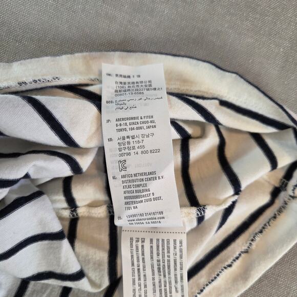 Abercrombie & Fitch Women’s XXL Striped Cotton Crewneck Long Sleeve Sweater - Picture 10 of 12